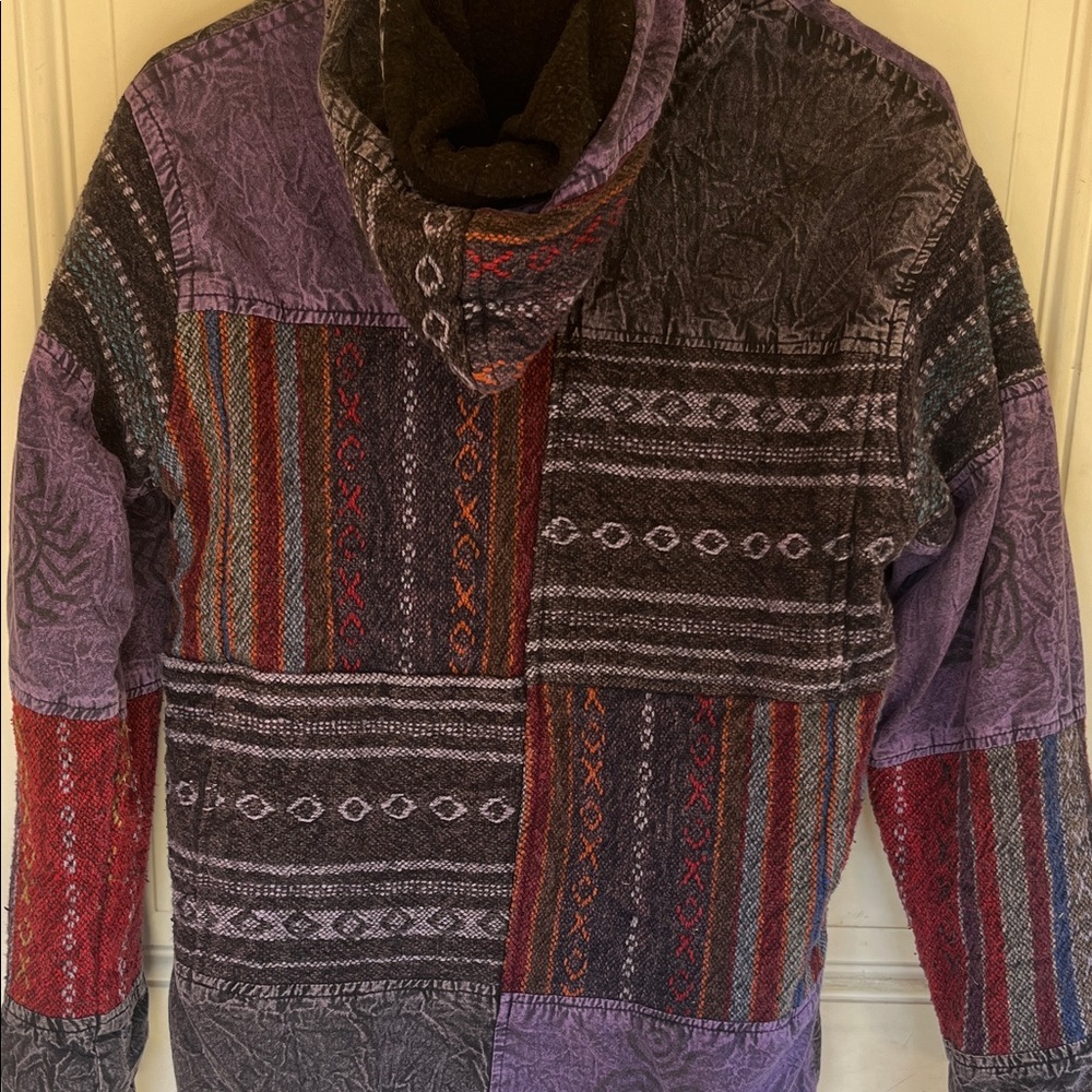 Multicolor Patchwork Utility Jacket - image 4